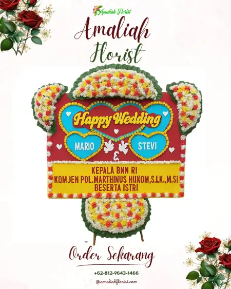 Papan Bunga Pernikahan Sidorame Timur
